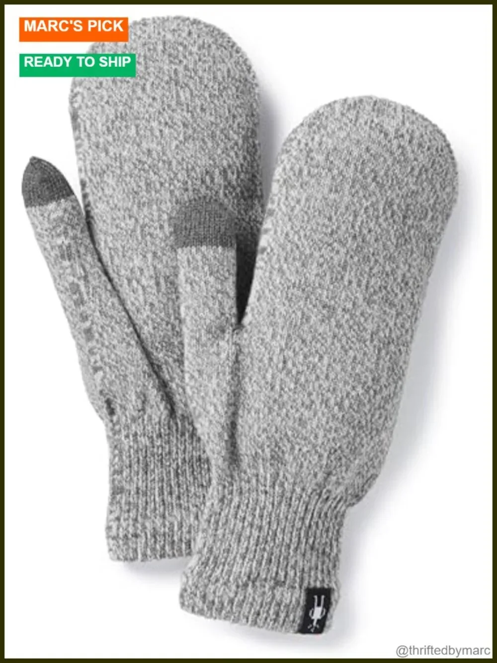 Smartwool Knit Mitt Touchscreen Compatible Unisex Gloves